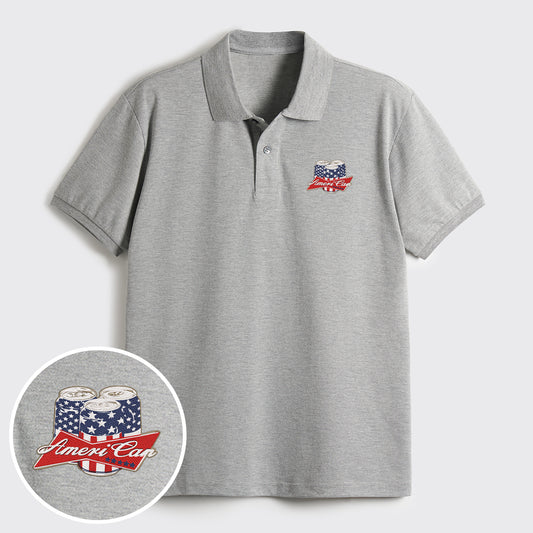 Western Freedom Beer Embroidered Polo Shirts
