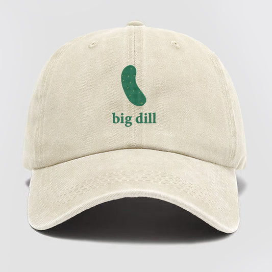 Big Dill Embroidered Washed Baseball Cap