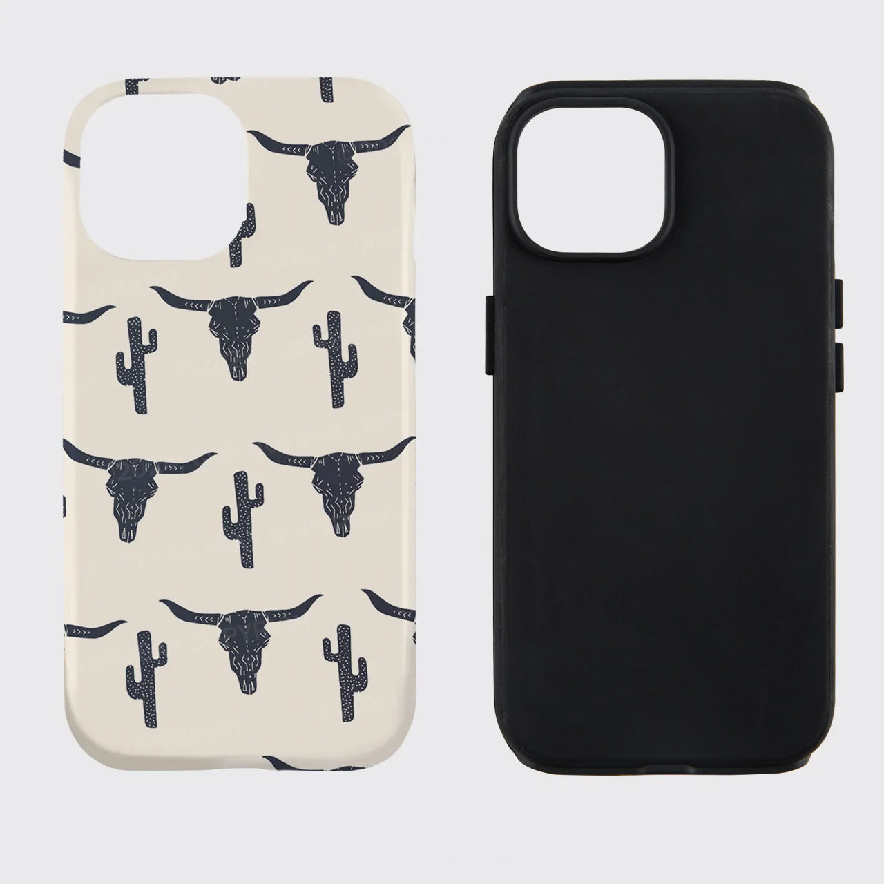 Western Cow Bones And Cactus_Broncobay Phone Case