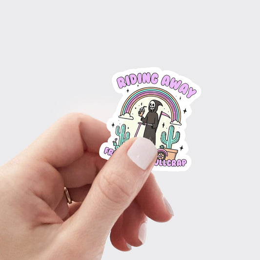 Mental Health-Riding Away From Your Bullcrap_Broncobay Sticker