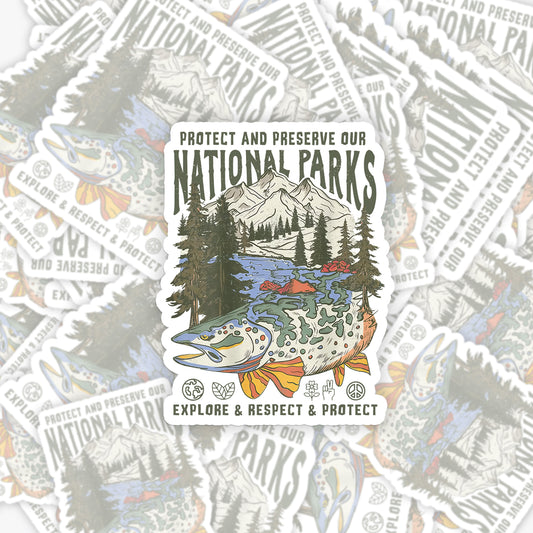 Respect The Local Wildlife Forest Hiking_Broncobay Sticker