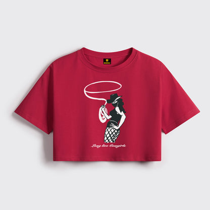 Cowgirls Fierce Lasso Cropped Boxy Tee