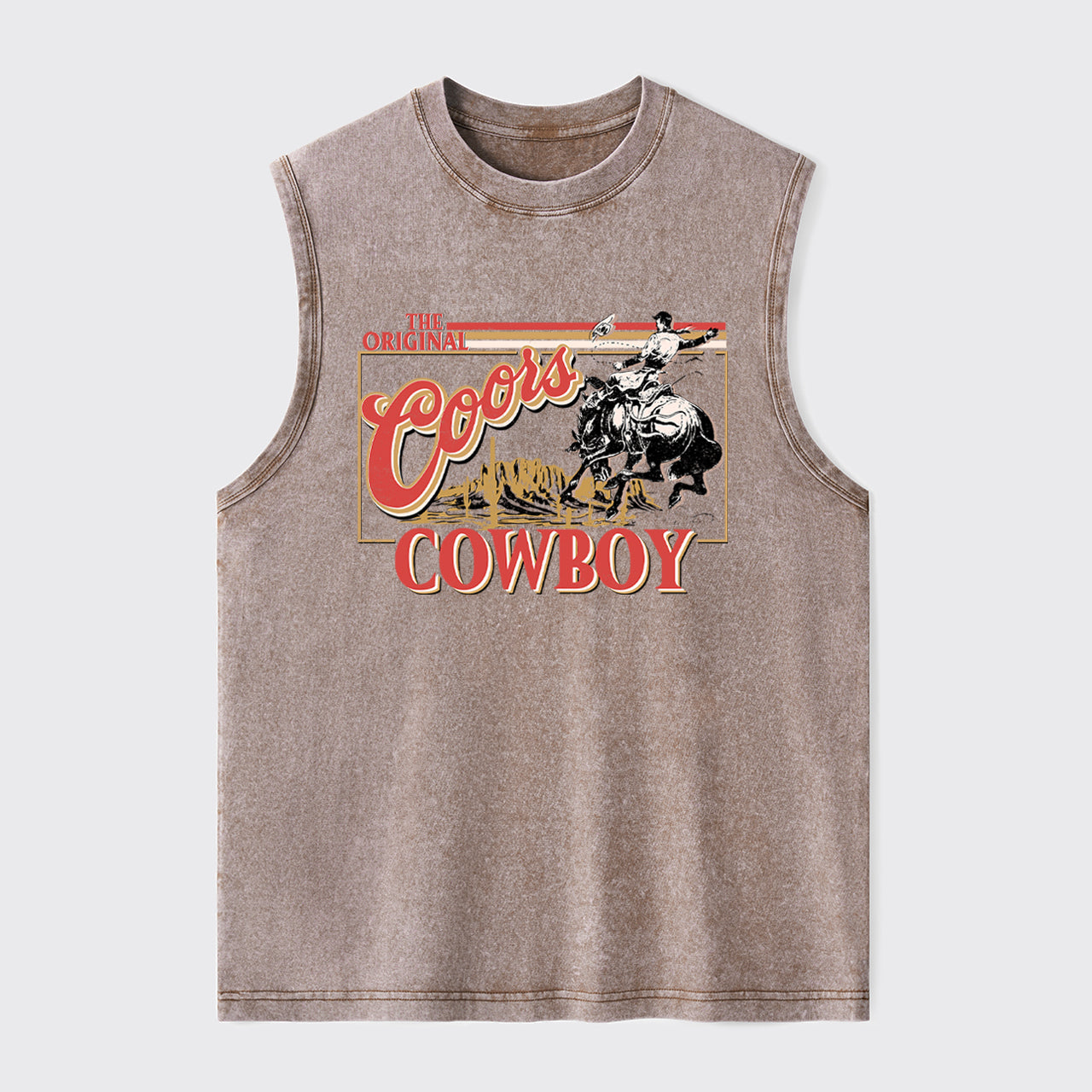 Beers Western-Themed Cowboy Washed Tanks
