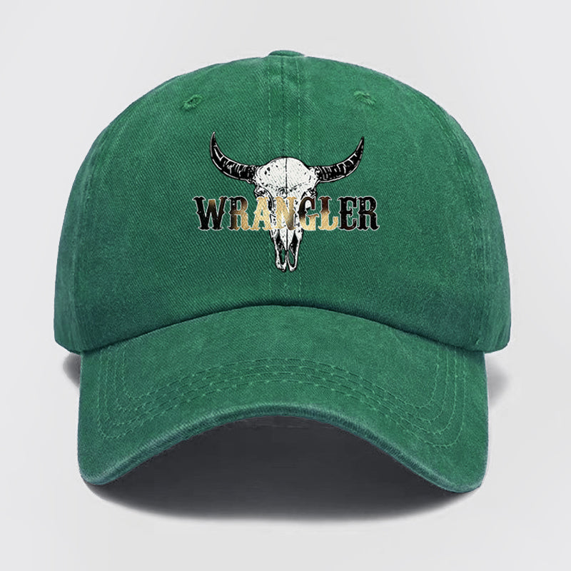 Wrangler Cow Bull Washed Baseball Cap