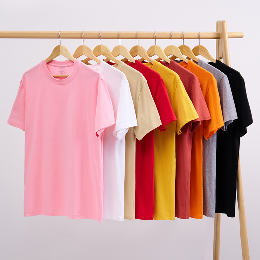 Classic Tees 9 Pack:Pink,White,Oatmeal,Red,Yellow,Rust Red,Orange,Grey,Black