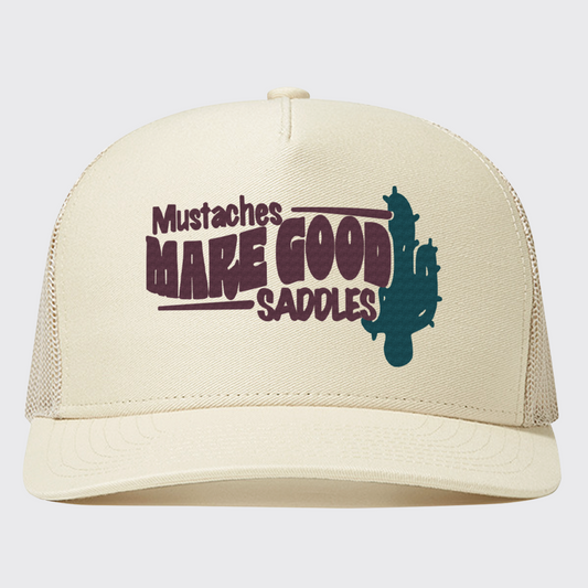 Mustaches Make Good Saddles Trucker Hat