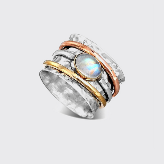 Vintage Turquoise Plated Tri-color Ring