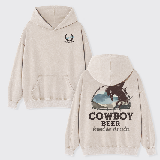 Beers Brewed for The Cowboy Rodeo Garment-Dye Hoodies