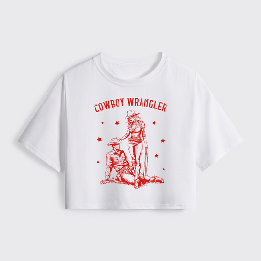 Cowboy Wrangler Cropped Boxy Tee