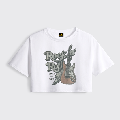 Rock 'n' Roll Cropped Boxy Tee