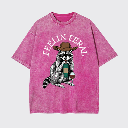 Funny Raccoon Garment-dye Tees