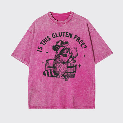 Gluten Free Raccoon Garment-dye Tees