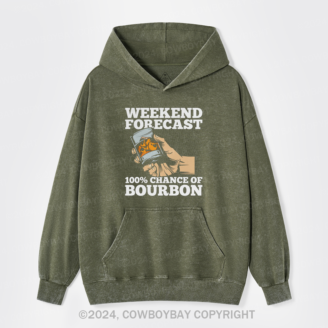 Bourbon Whiskey Garment-Dye Hoodies