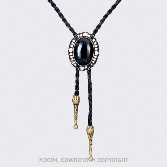 Vintage Tether Western Cutout Gemstone Necklace