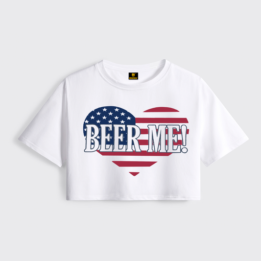 Beer Me Cropped Boxy Tee