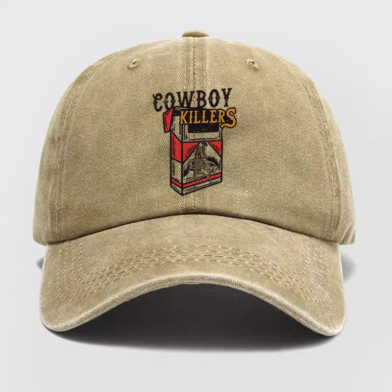 Cowboy Killers Somking Washed Baseball Cap