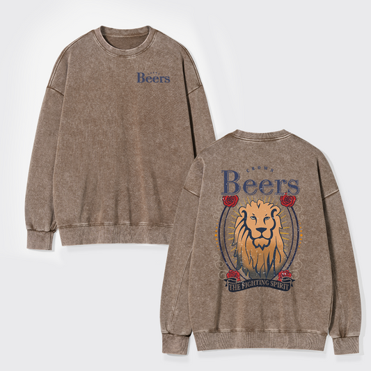 The Fighting Spirit Lion Washed Sweatshirts