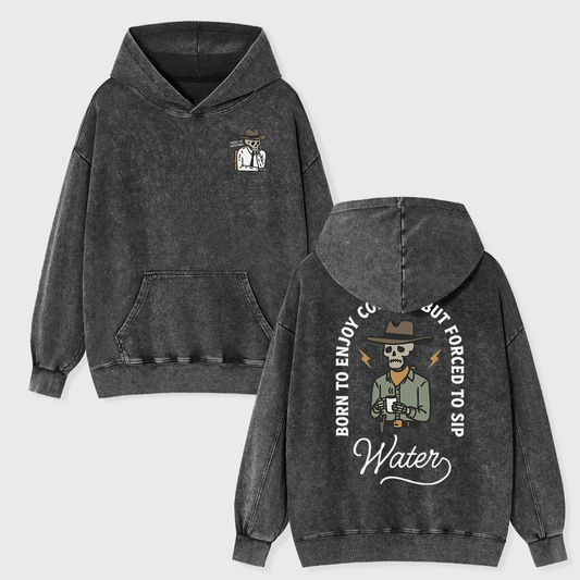 Vintage Sad Office Cowboy Garment-Dye Hoodies