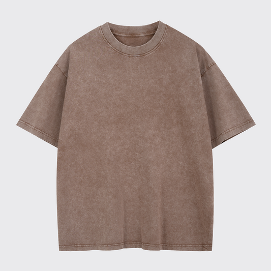 Washed Tee:Brown