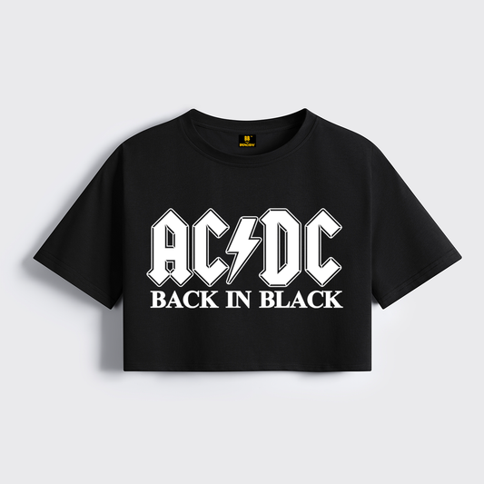 Classic Band Style Cropped Boxy Tee