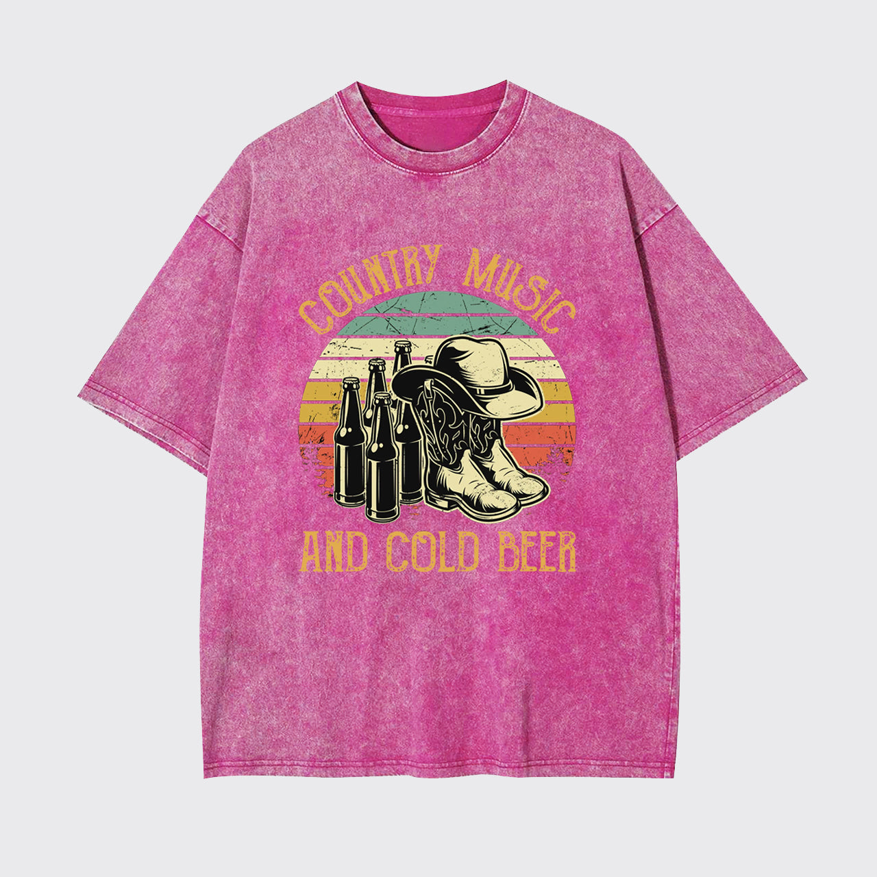 Country Music And Cold Beer Garment-dye Tees