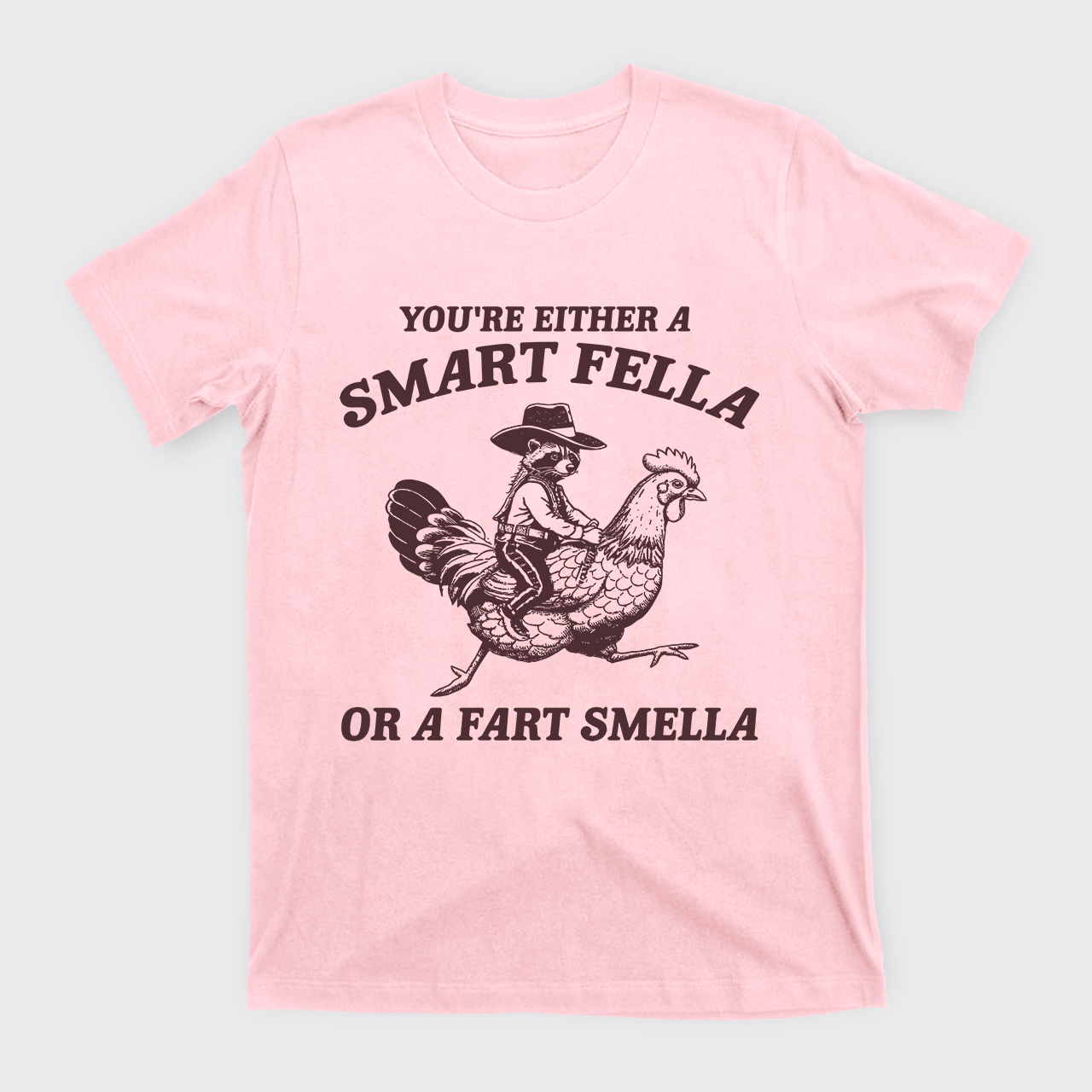 The Raccoon Rides The Chicken T-Shirts