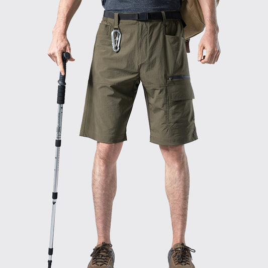 Men's Green Outdoor Loose Sports Shorts