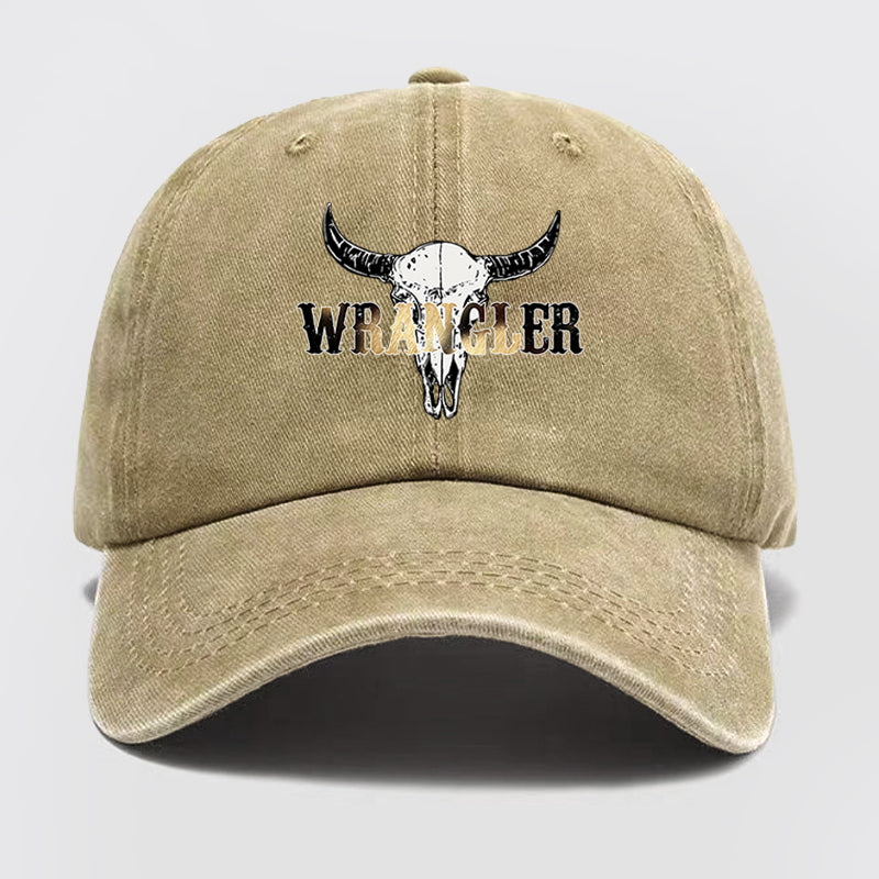 Wrangler Cow Bull Washed Baseball Cap