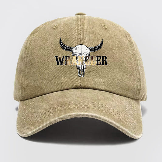 Wrangler Cow Bull Washed Baseball Cap