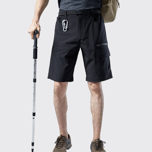 Men's Black Outdoor Loose Sports Shorts