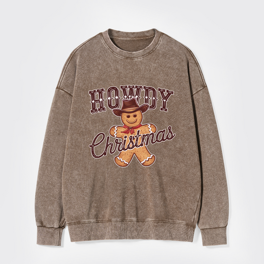 Howdy Christmas Washed Sweatshirts