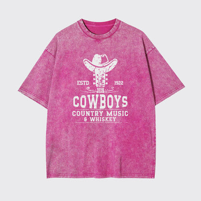 Cowboys Country Music 6 Whiskey Garment-dye Tees