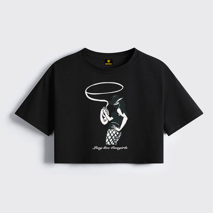 Cowgirls Fierce Lasso Cropped Boxy Tee