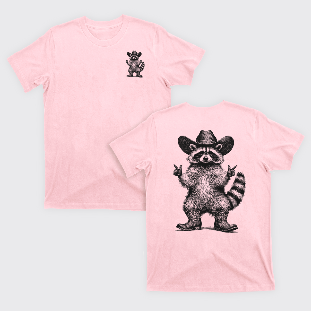 Cowboy Raccoon Vintage Style T-Shirts