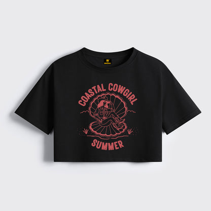 Sweet Coastal Cowgirl Cropped Boxy Tee