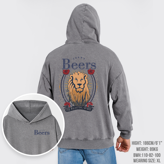 The Fighting Spirit Lion Garment-Dye Hoodies
