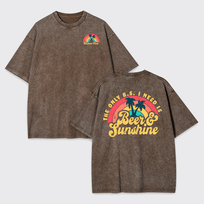 Personalized Beer And Sunshine Garment-dye Tees