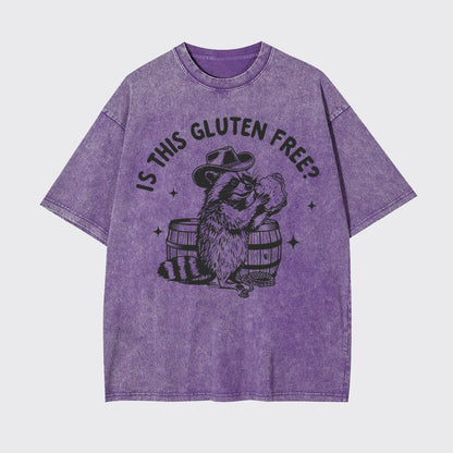 Gluten Free Raccoon Garment-dye Tees