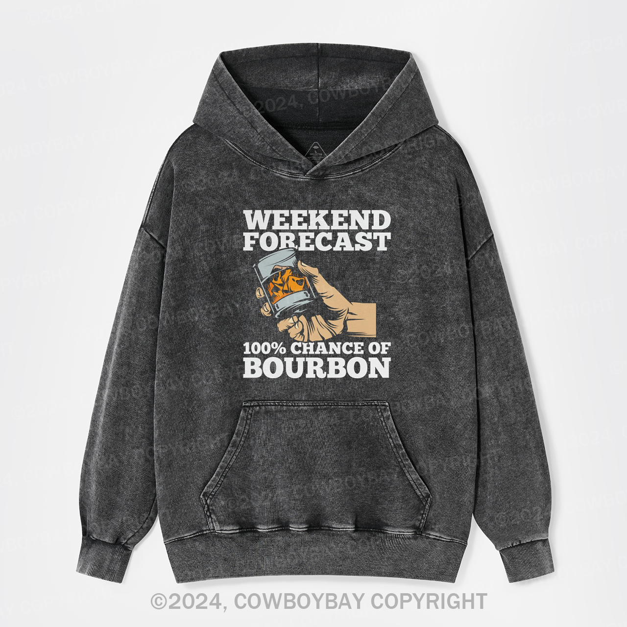 Bourbon Whiskey Garment-Dye Hoodies