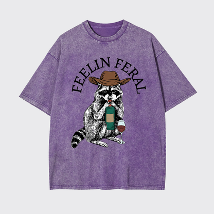 Funny Raccoon Garment-dye Tees