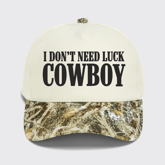 I Don't Need Luck Cowboy Embroidered Baseball Cap