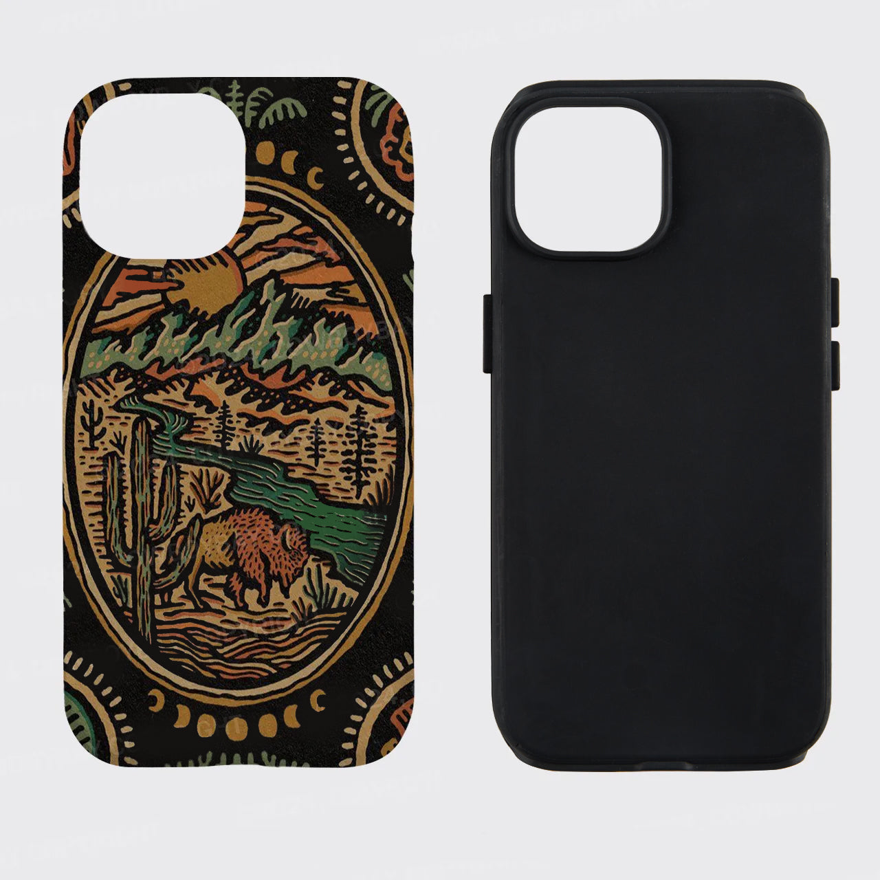 A Mirror Image Of the Cowboys Of The West_Broncobay Phone Case