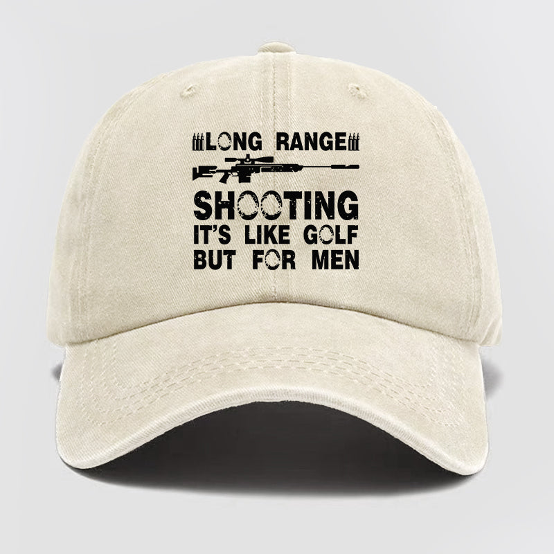 Long Range Shooting It's Like Golf Washed Baseball Cap