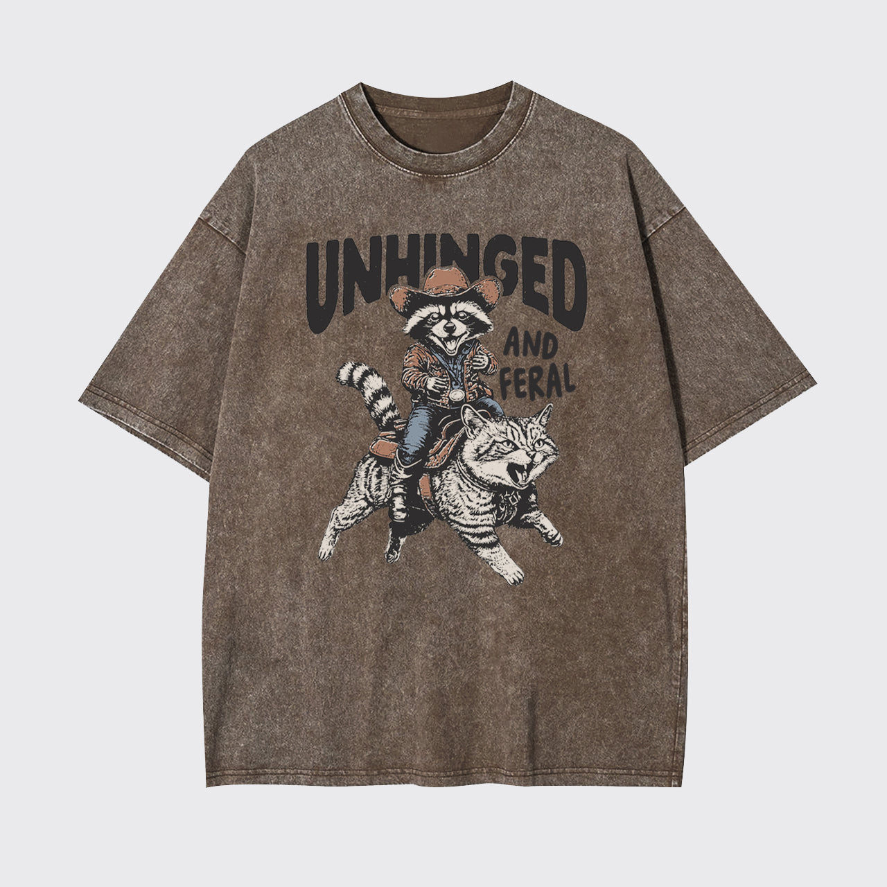 Western Raccoon-Unhinged And Feral Garment-dye Tees