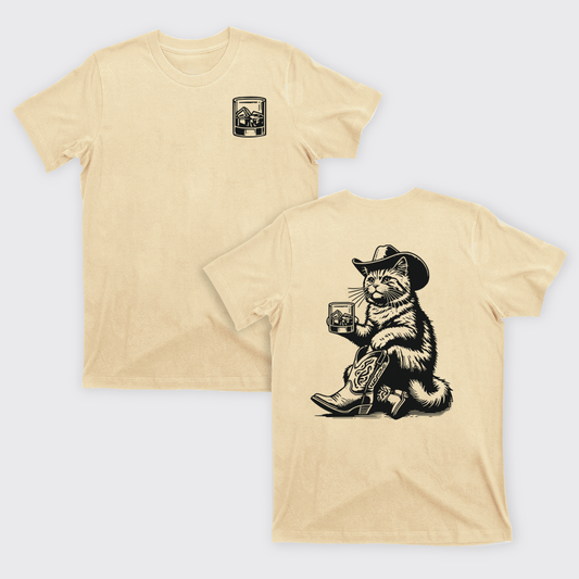 Whiskey Cowboy Cat T-Shirts