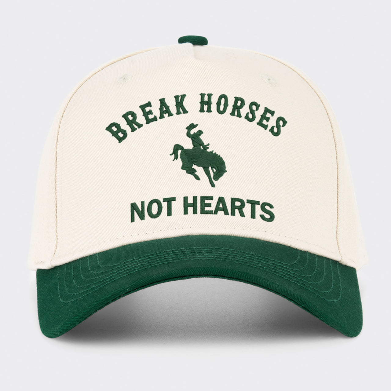 Break Horses Not Hearts Embroidered Baseball Cap