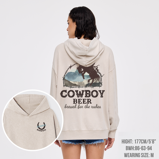 Beers Brewed for The Cowboy Rodeo Garment-Dye Hoodies