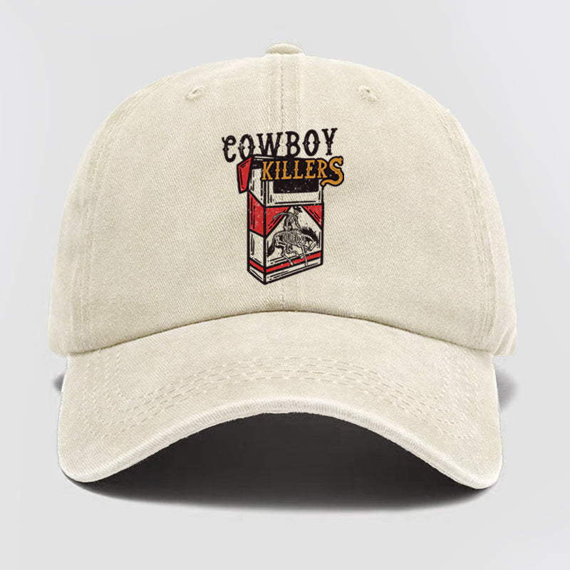 Cowboy Killers Somking Washed Baseball Cap