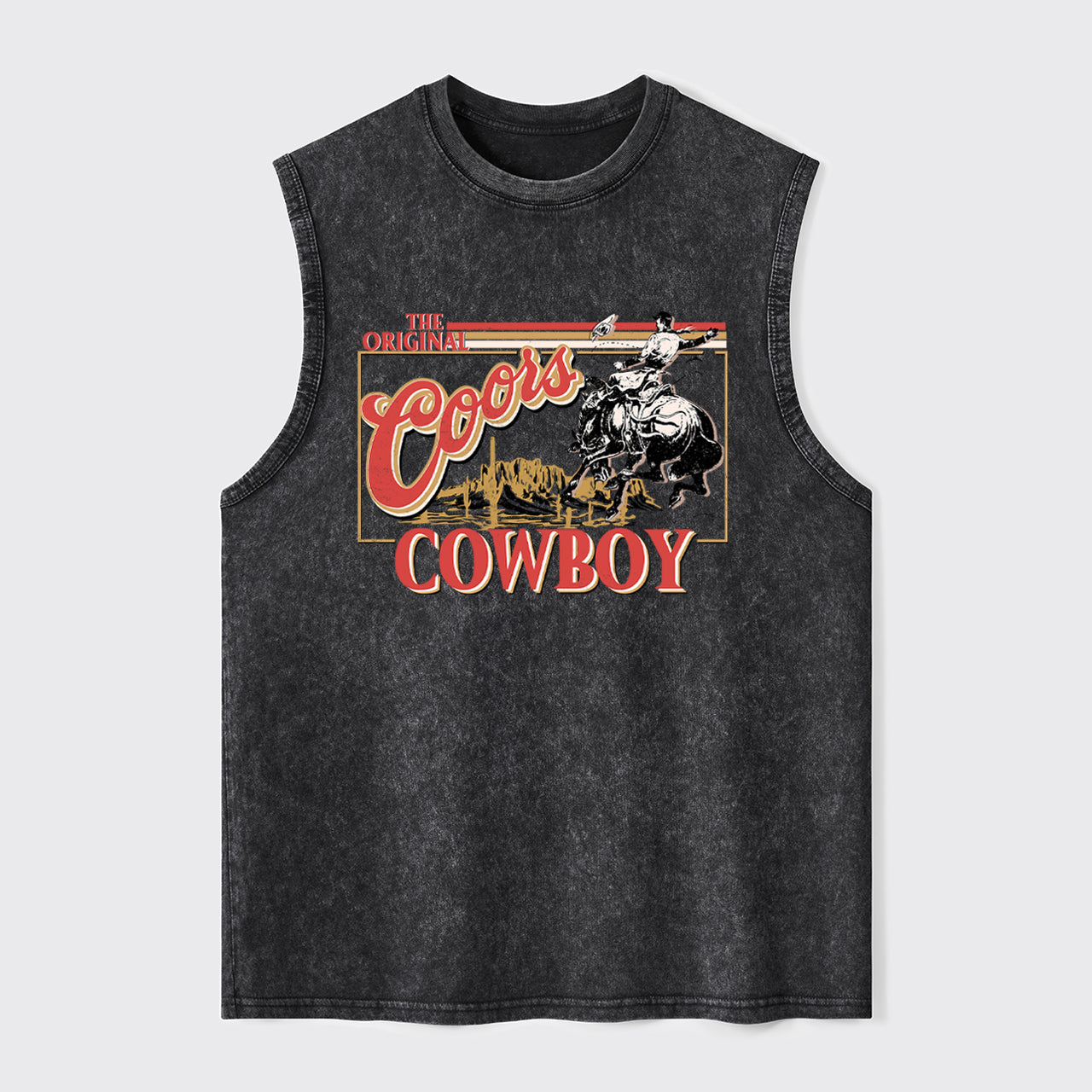 Beers Western-Themed Cowboy Washed Tanks