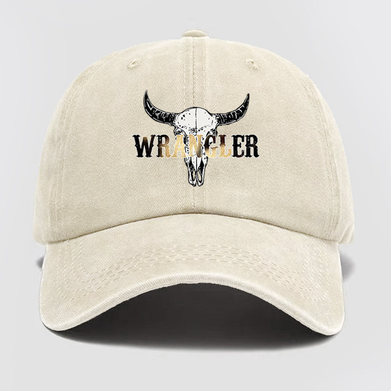 Wrangler Cow Bull Washed Baseball Cap